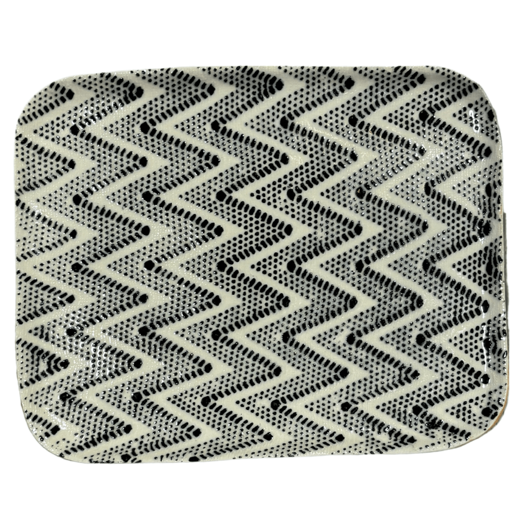 Tidbit Tray / Chevron Black