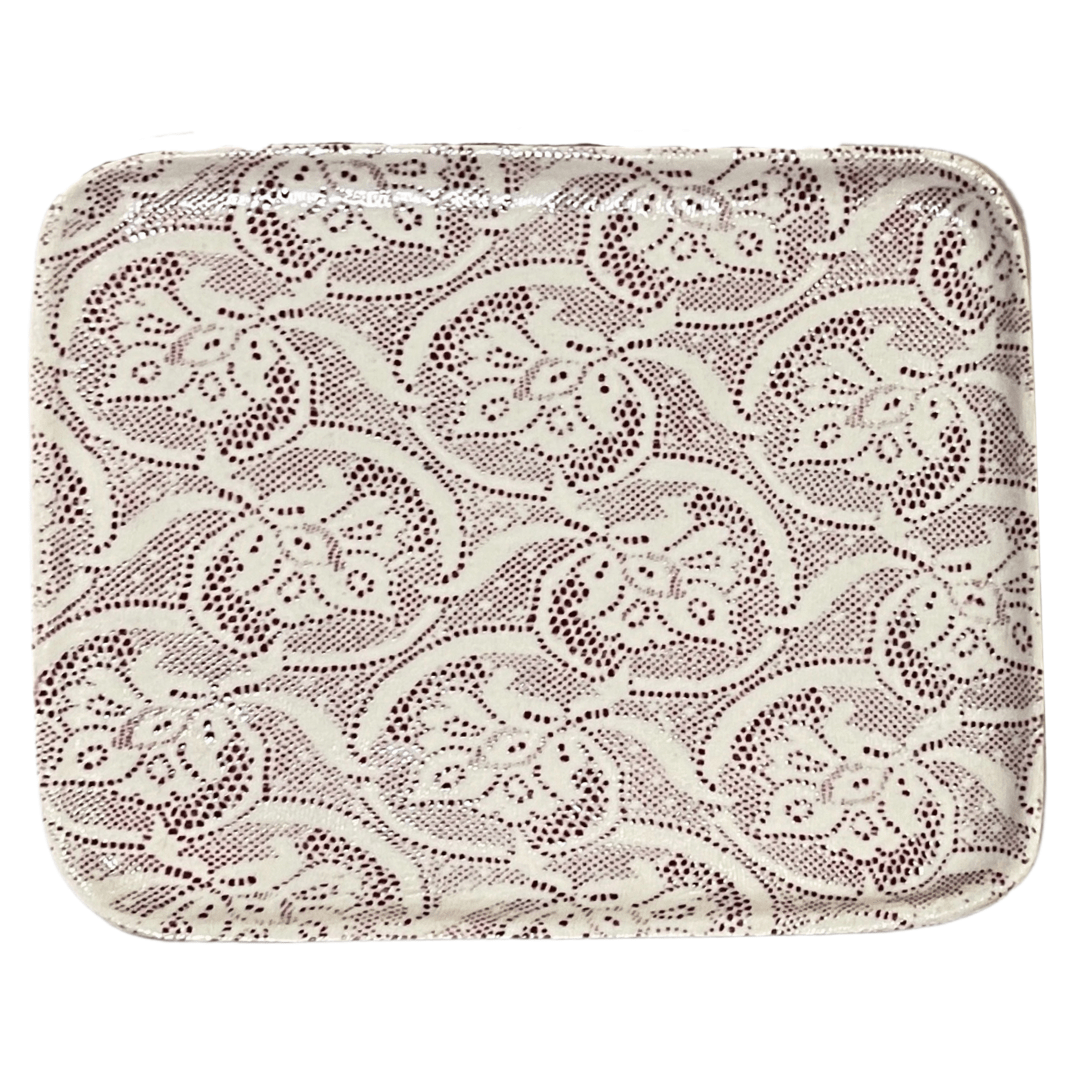 Tidbit Tray / Fleur de Lis Bordeaux