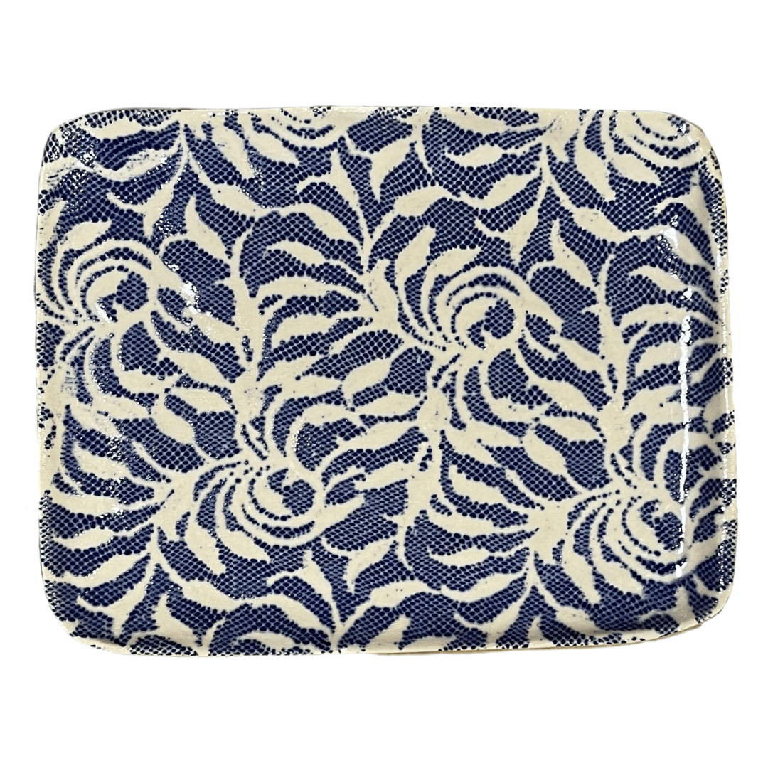 Tidbit Tray/ Laurel Cobalt