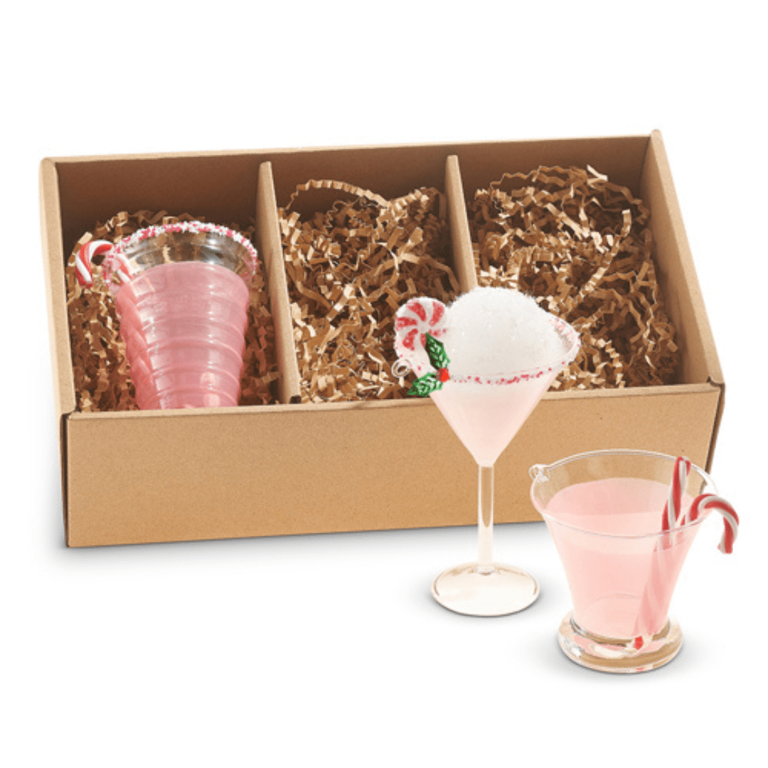 PRE-ORDER Peppermint Cocktail Ornament, Assorted