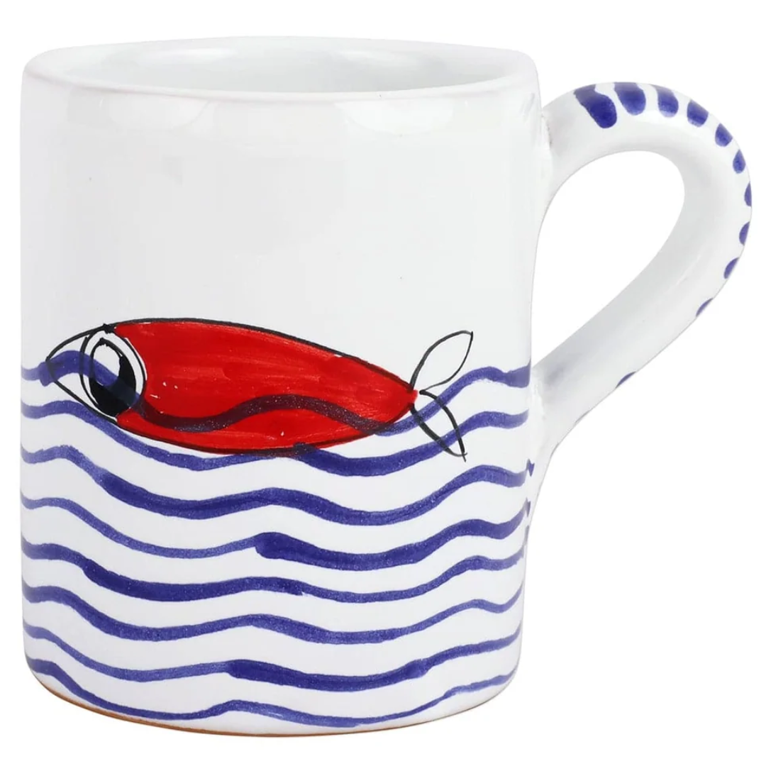 Pesce Pazzo - Red Swimming Fish Mug