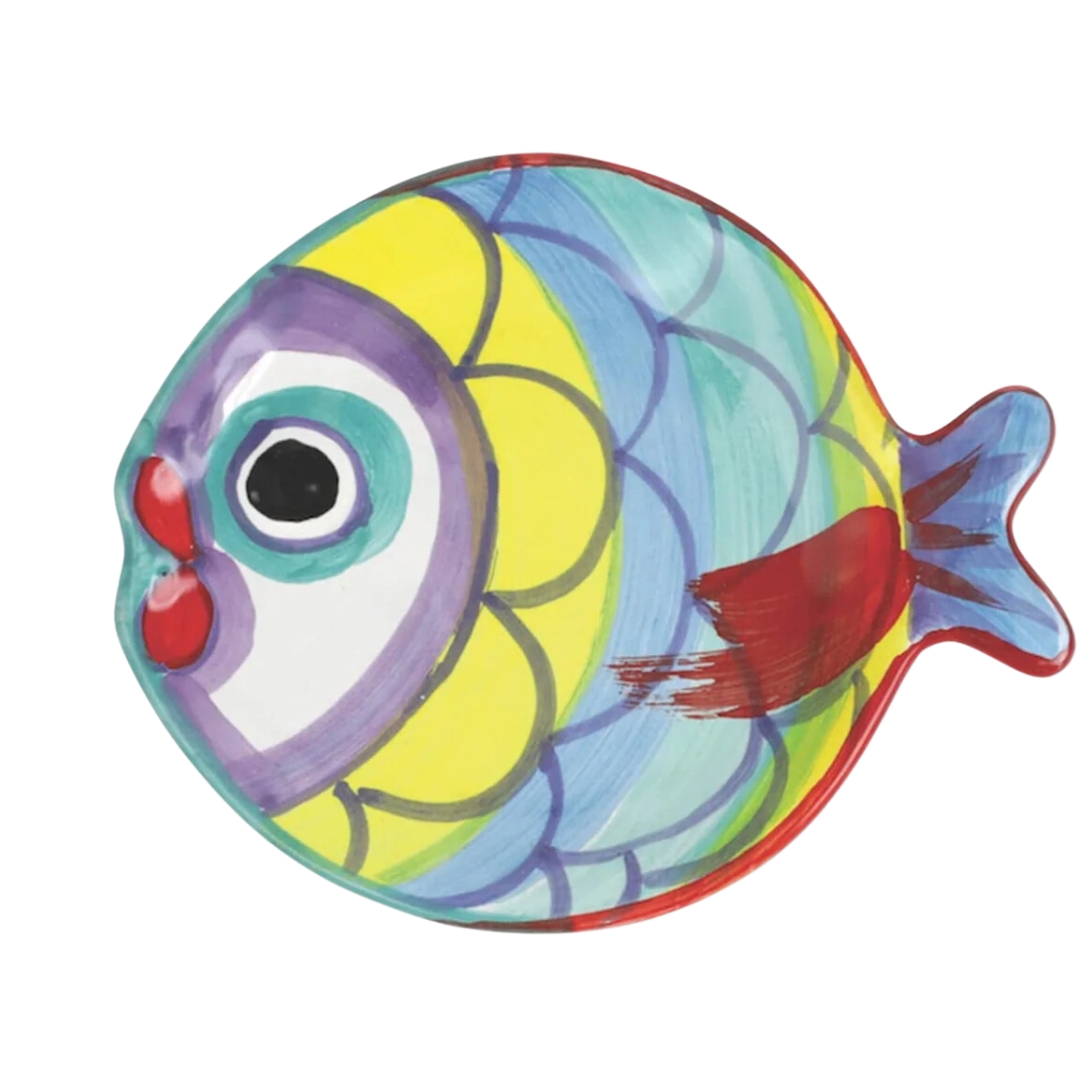 Pesci Colorati - Figural Fish Canape Plate