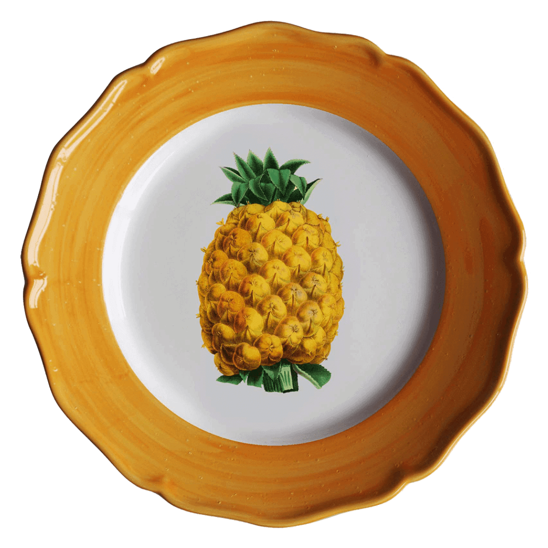 Pineapple Dinner Plate, Orange