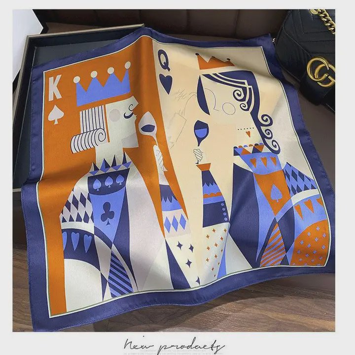 21" Playing Card Scarf / Orange