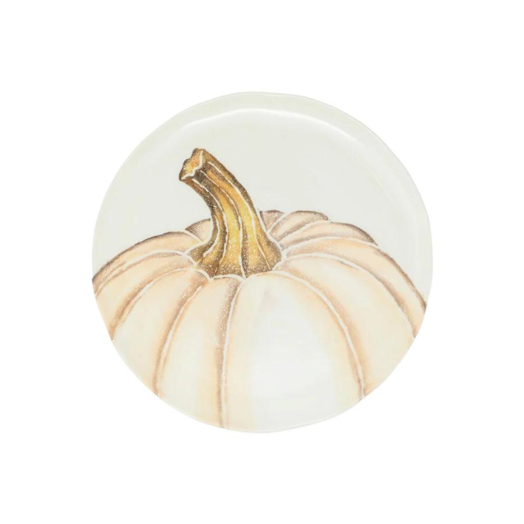 Pumpkins - Salad Plate w/ Medium White Pumpkin