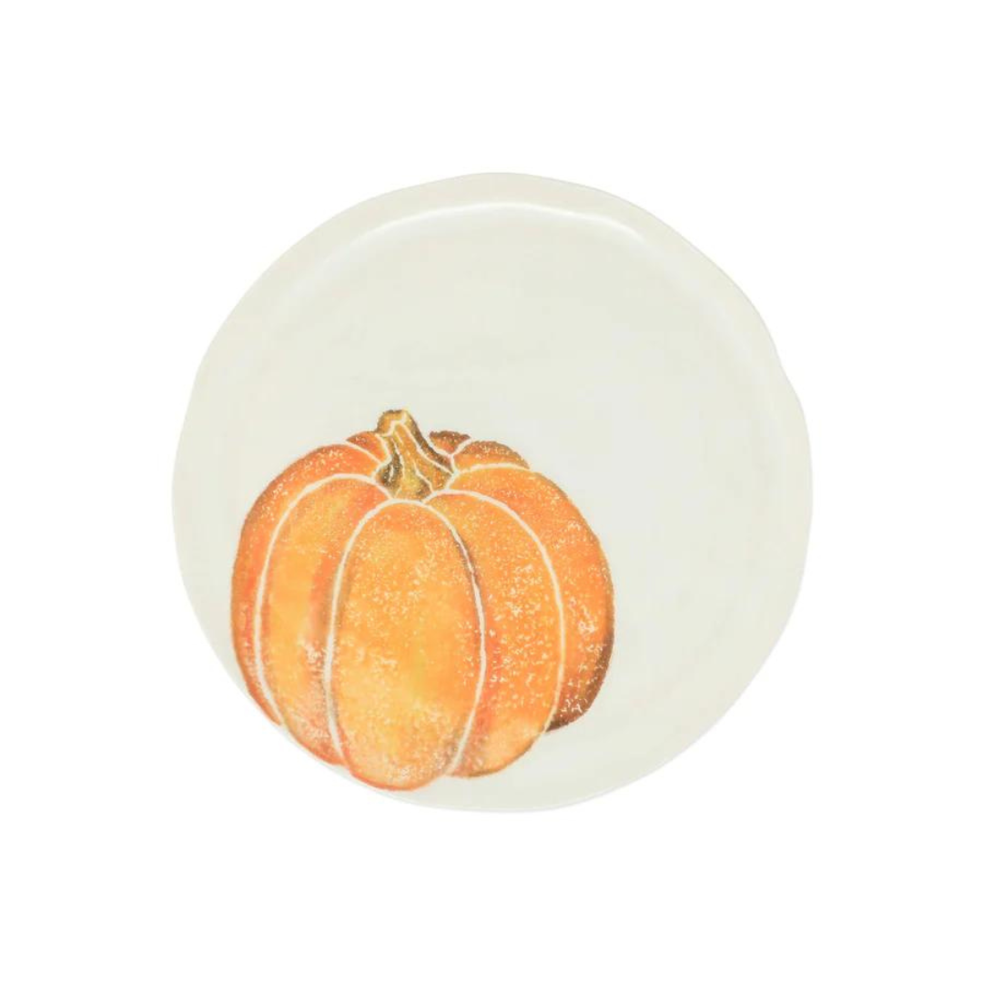 Pumpkins - Salad Plate w/ Small Orange Pumpkin