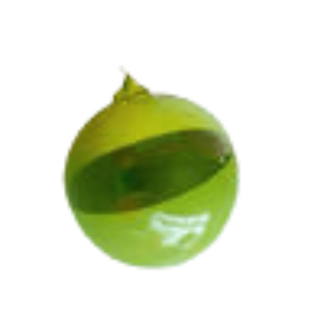 Rainbow Sugar Plum Ball Ornament, Dark Green