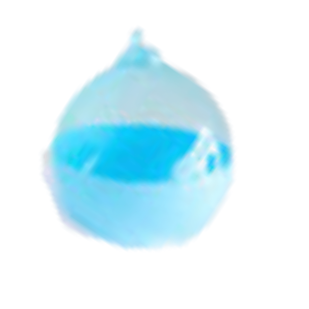 Rainbow Sugar Plum Ball Ornament, Light Blue