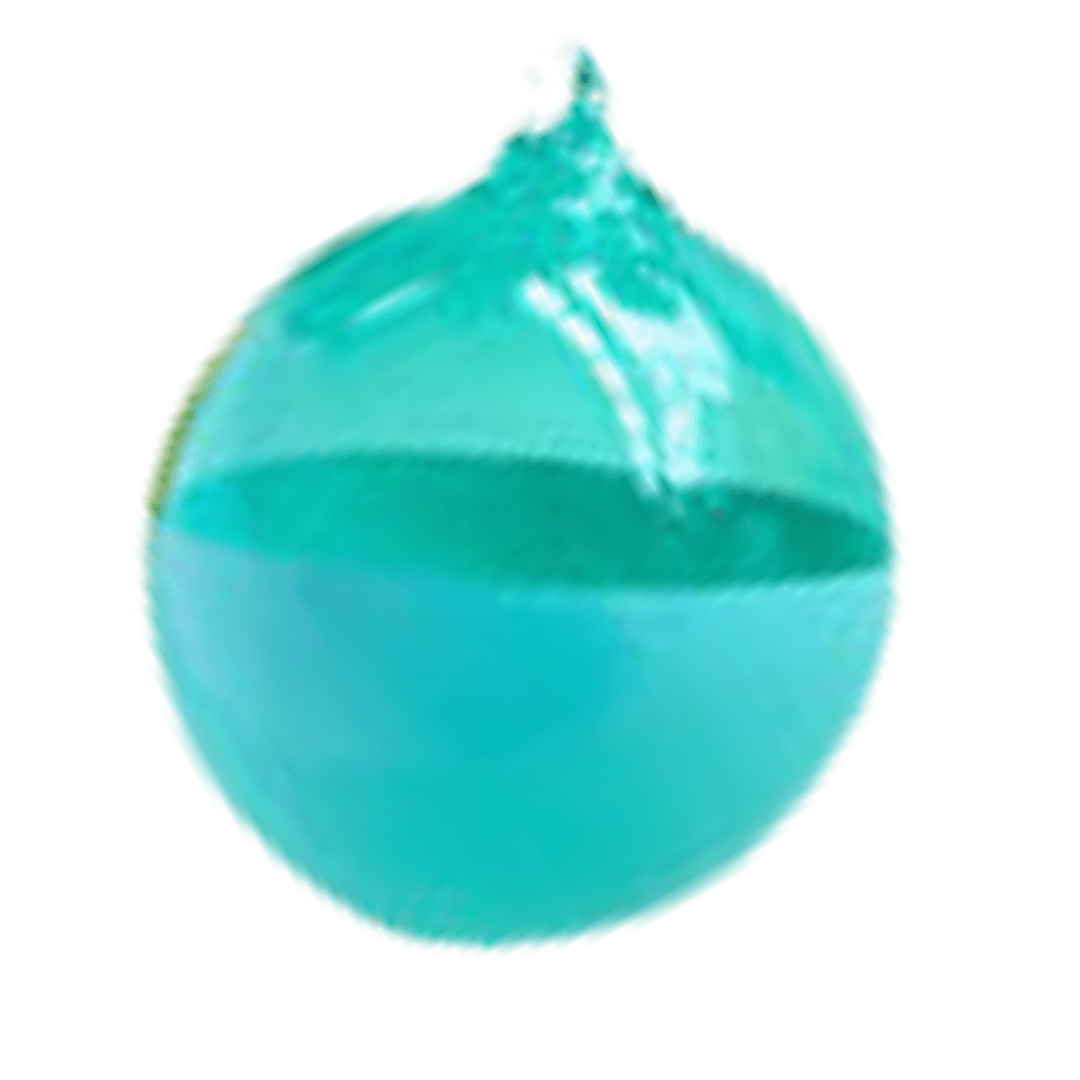 Rainbow Sugar Plum Ball Ornament, Teal