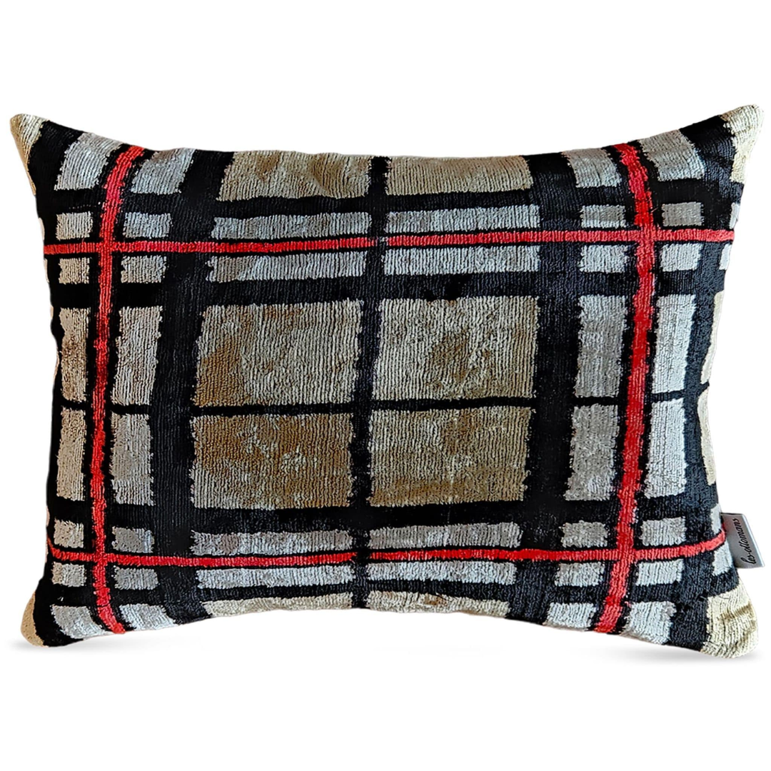 Red & Black Check Pillow