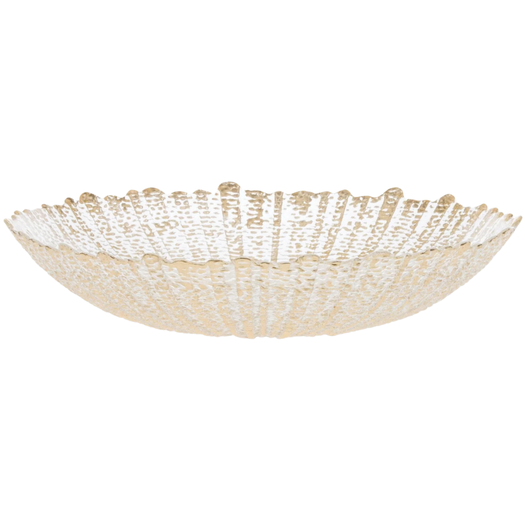 Rufolo Glass, Gold - Large Serving Bowl