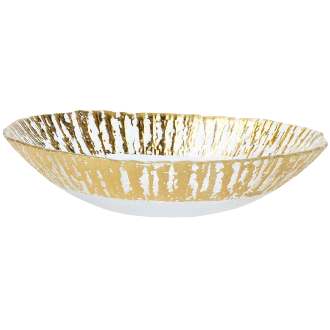 Rufolo Glass, Gold - Medium Serving Bowl