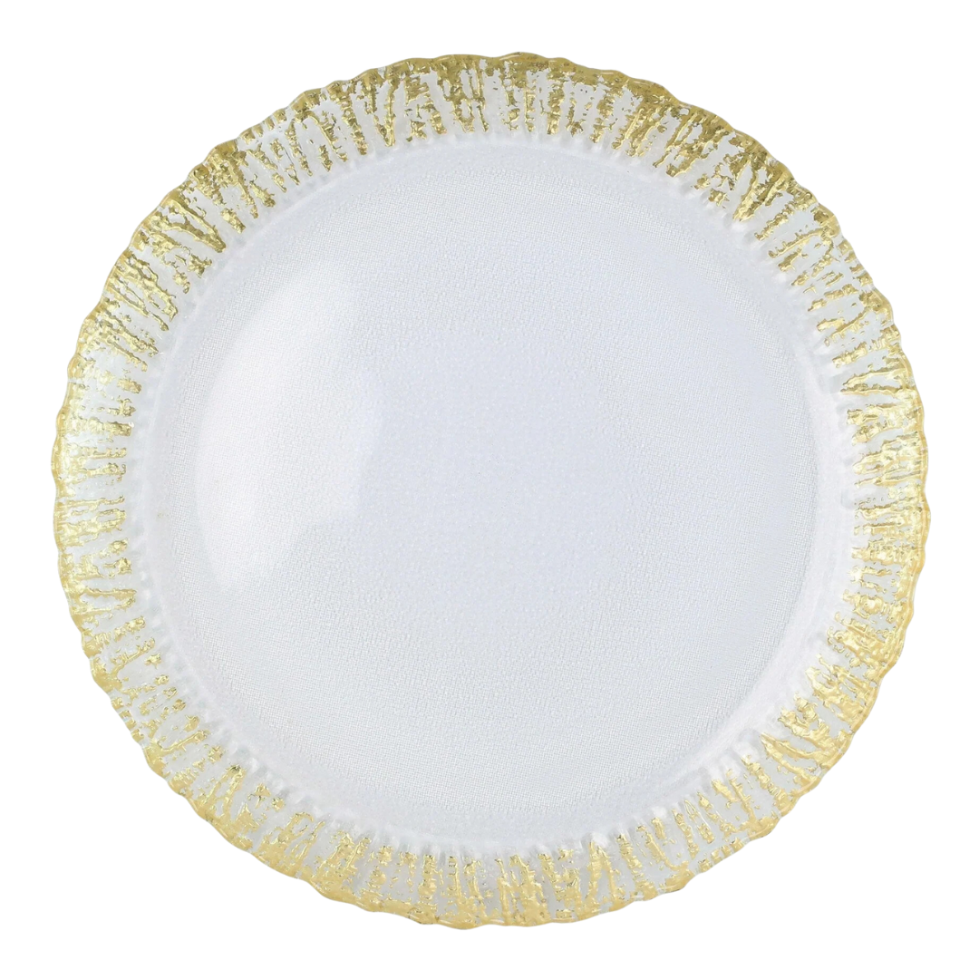 Rufolo Glass, Gold - Round Platter