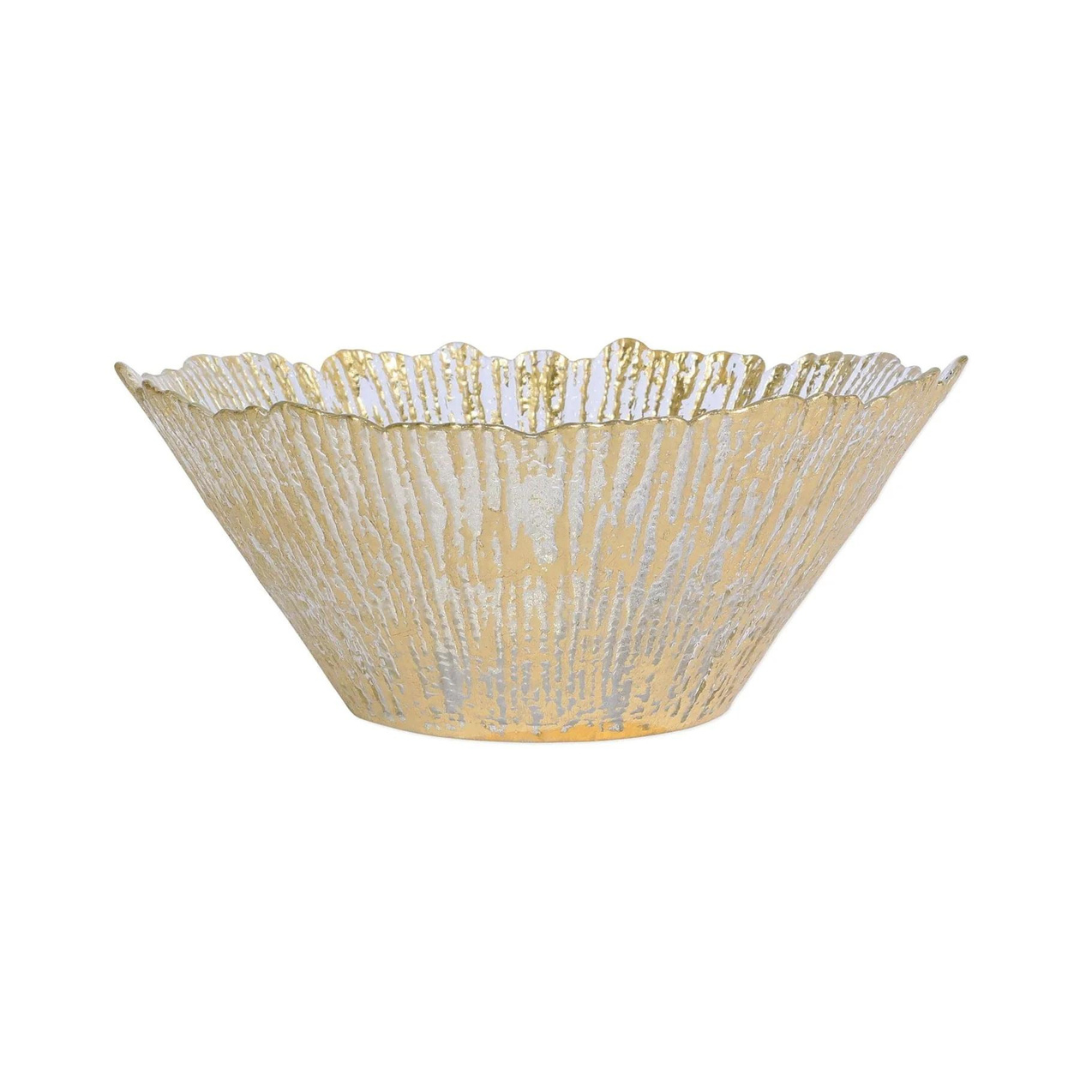 Rufolo Glass, Gold- Large Deep Bowl