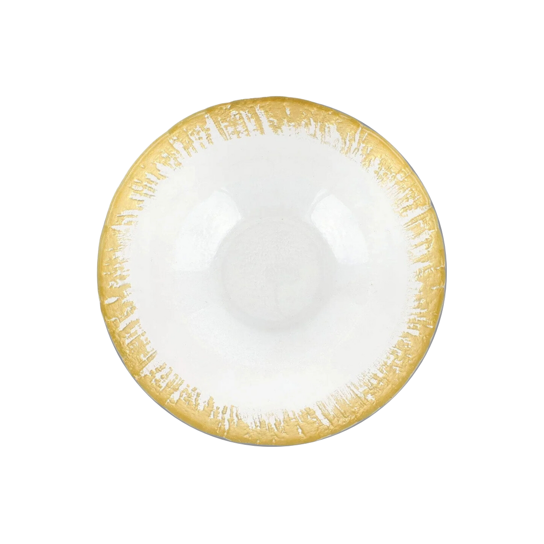 Rufolo Glass, Gold Brushstroke - Small Bowl