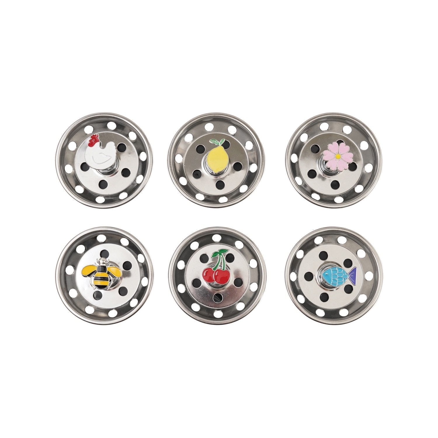 Stainless Steel Sink Strainer/Stopper with Icon