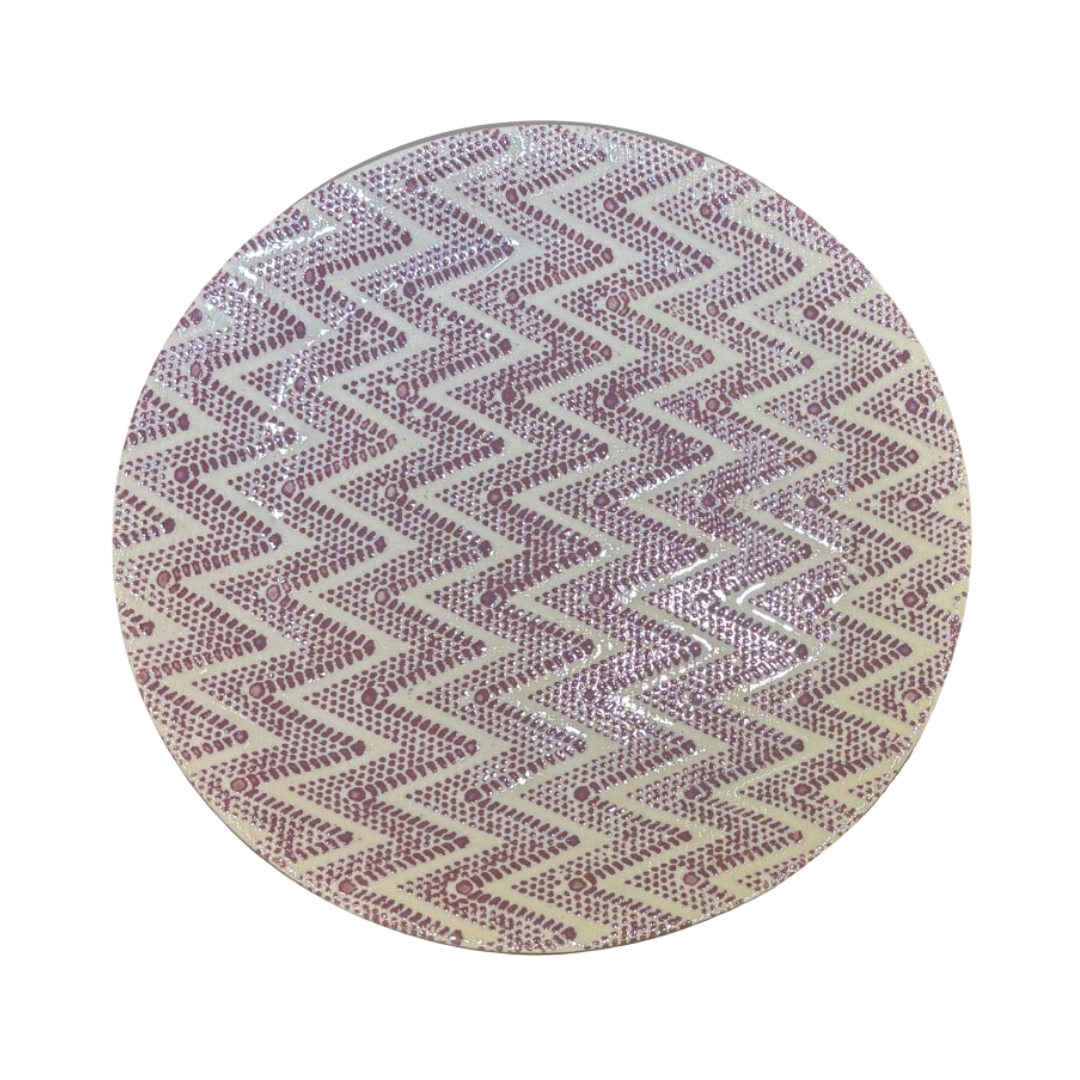 Salad Plate/ Chevron Berry