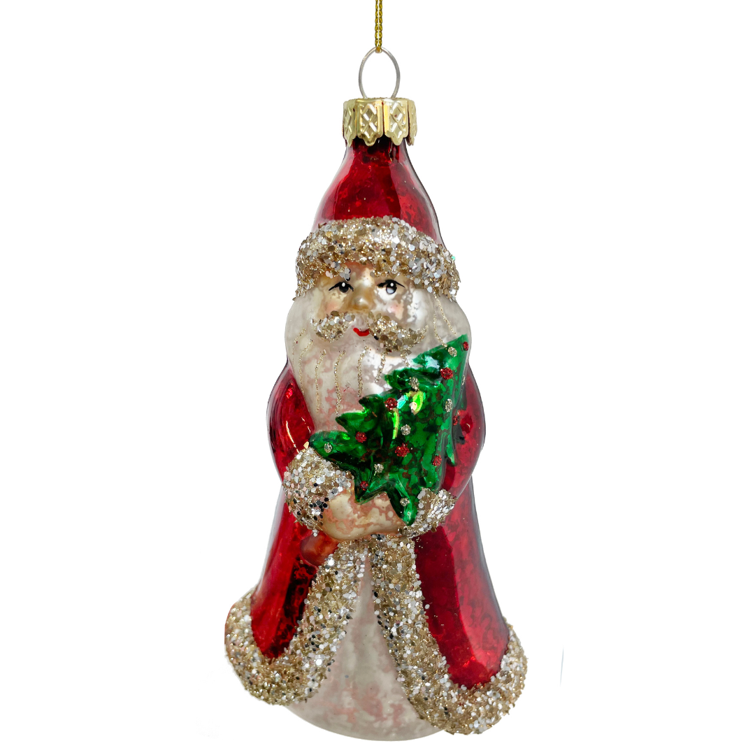 Santa W/ Tree Ornament