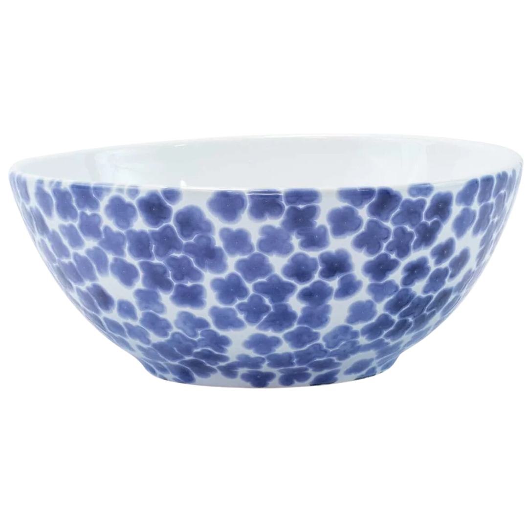 Santorini, Flower -Small Footed Serving Bowl