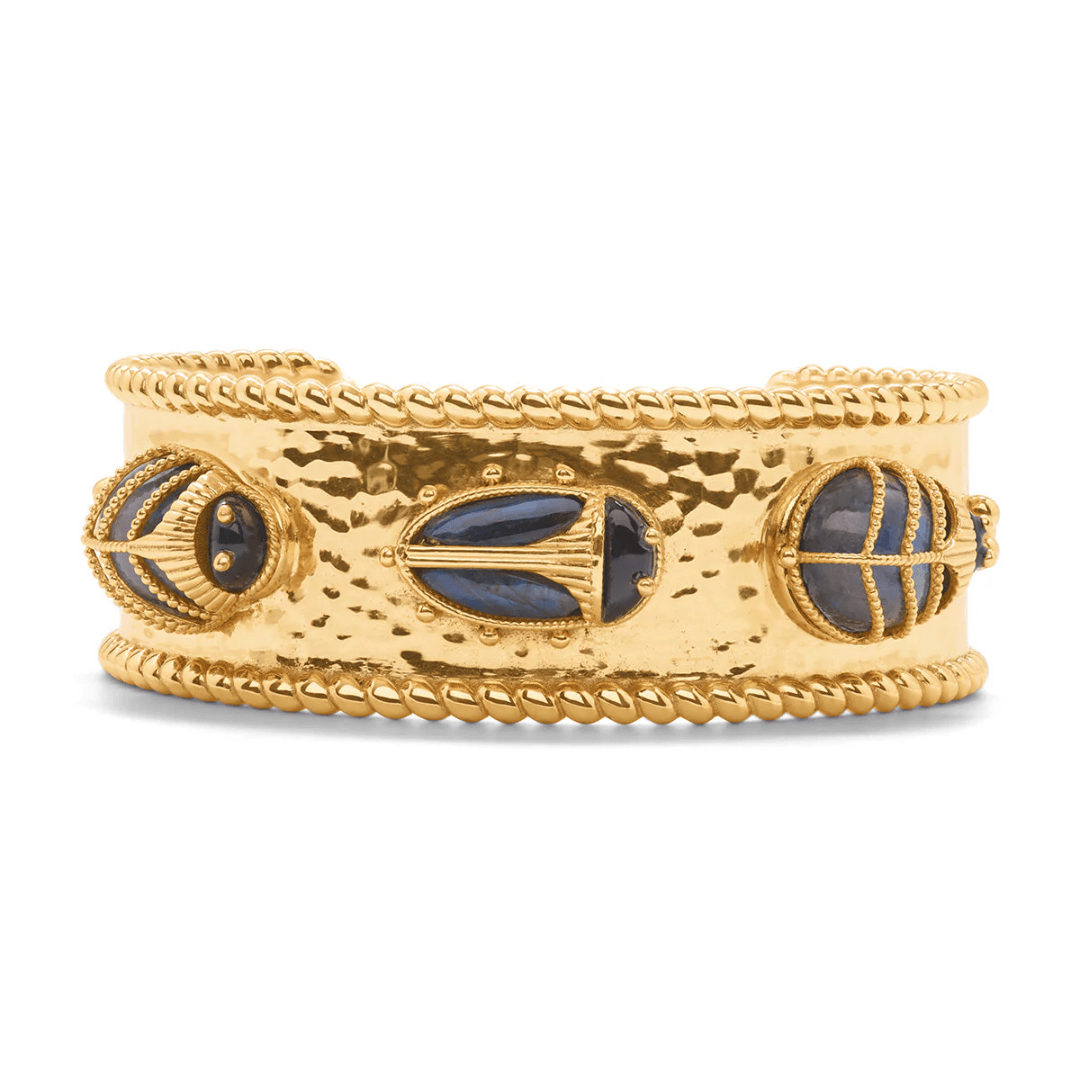 Scarab Family Cuff - Blue Labradorite / Black Agate