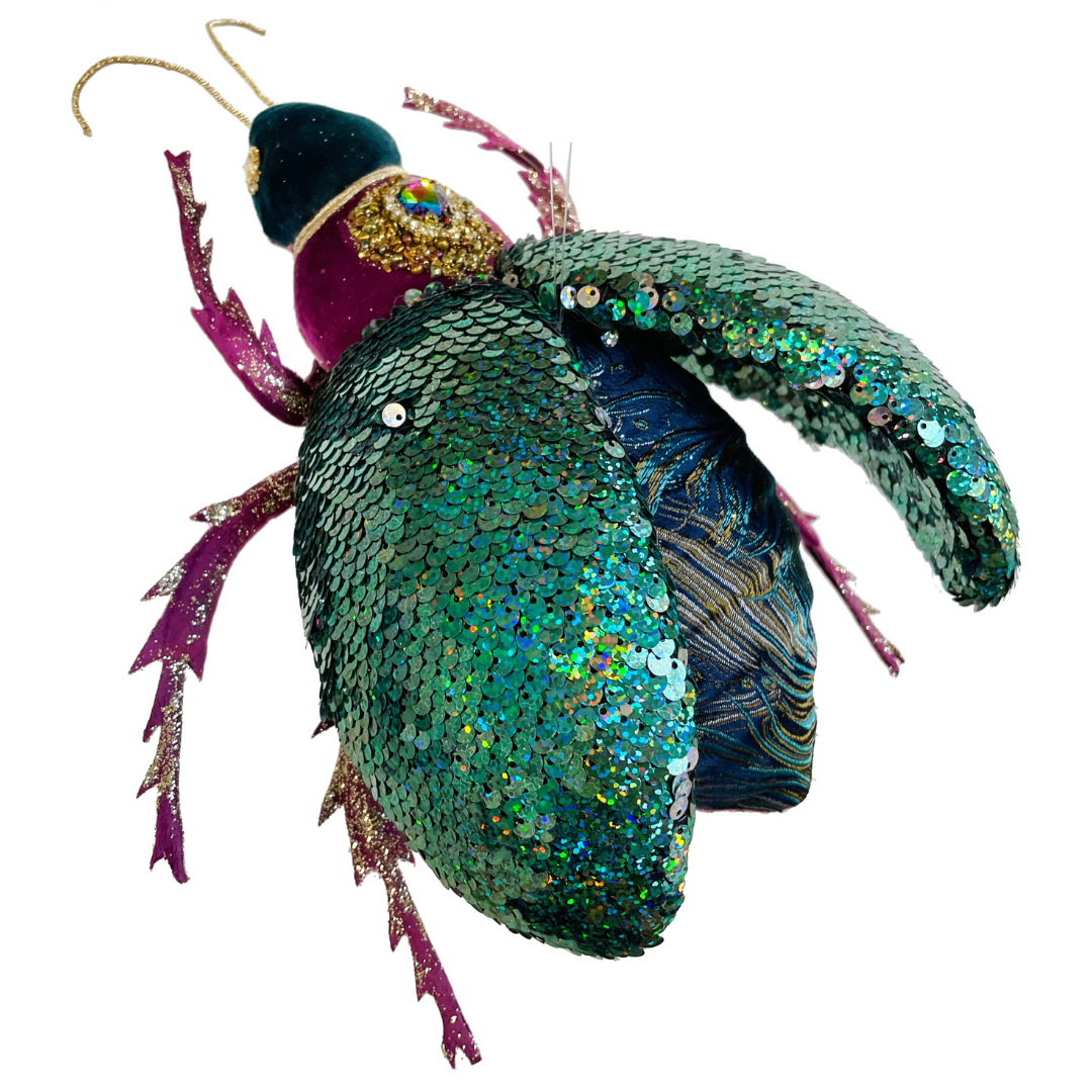 Sequin Beetle Ornament w/ Wings