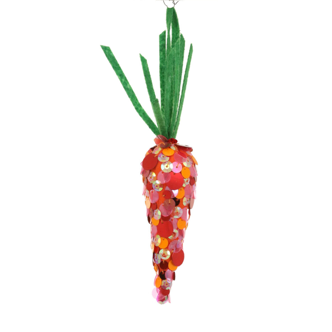 Sequin Carrot Ornament