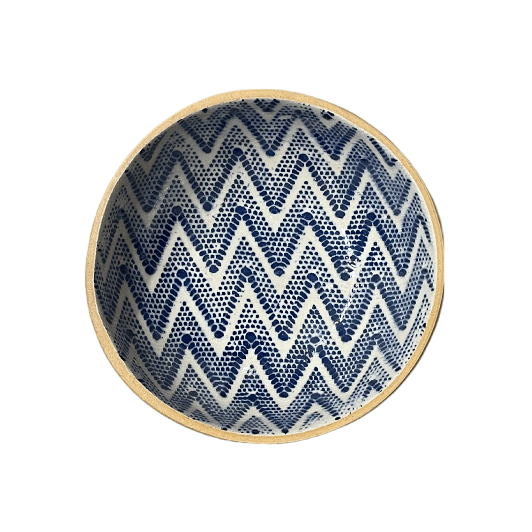 Soup Bowl/ Chevron Cobalt