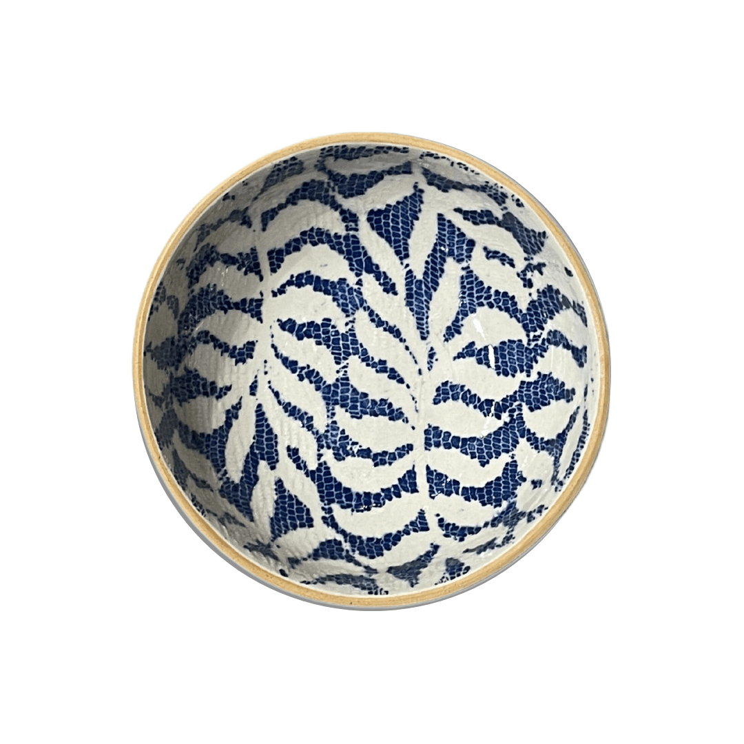 Soup Bowl/ Fern Cobalt