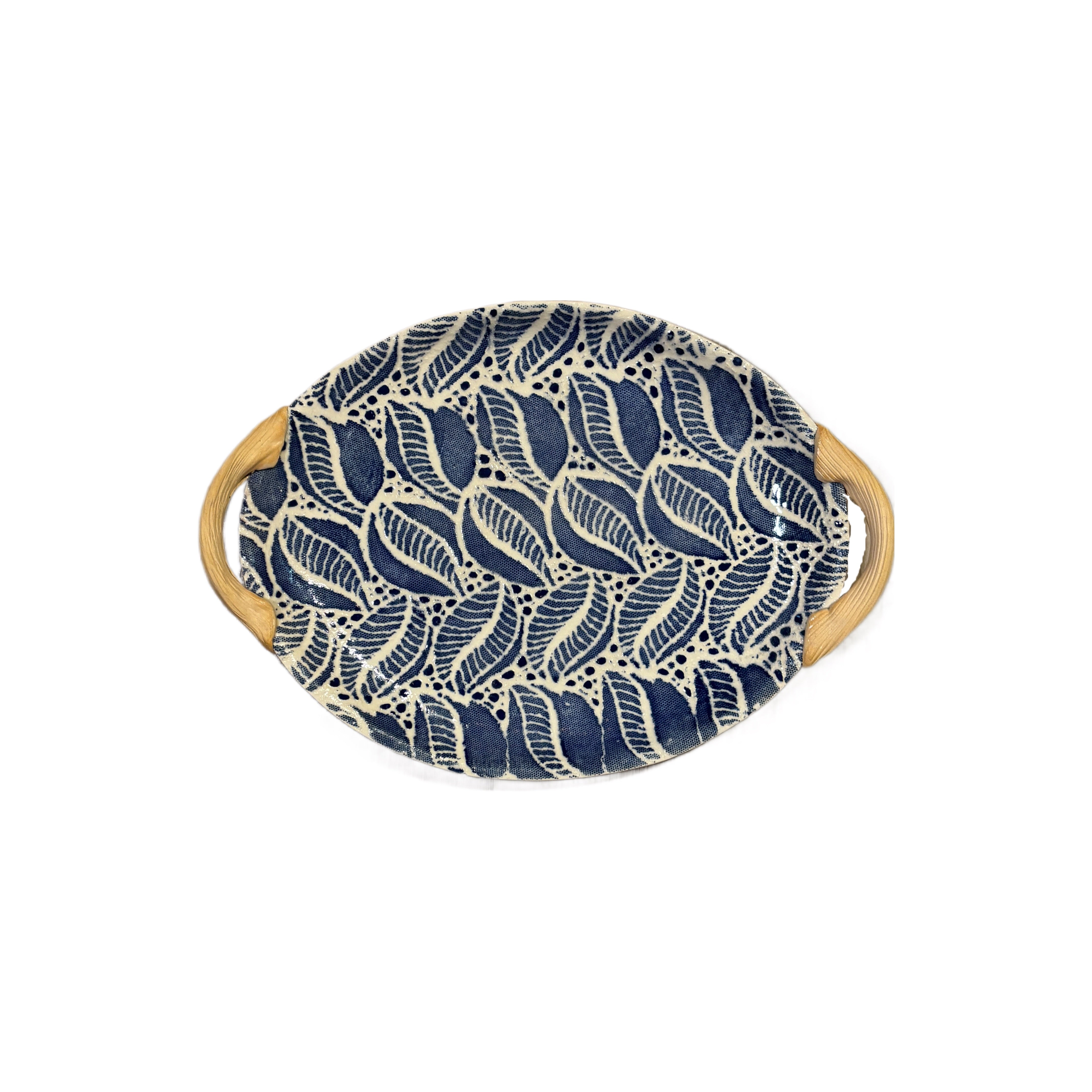 Small Oval with Handles/ Tahiti Cobalt