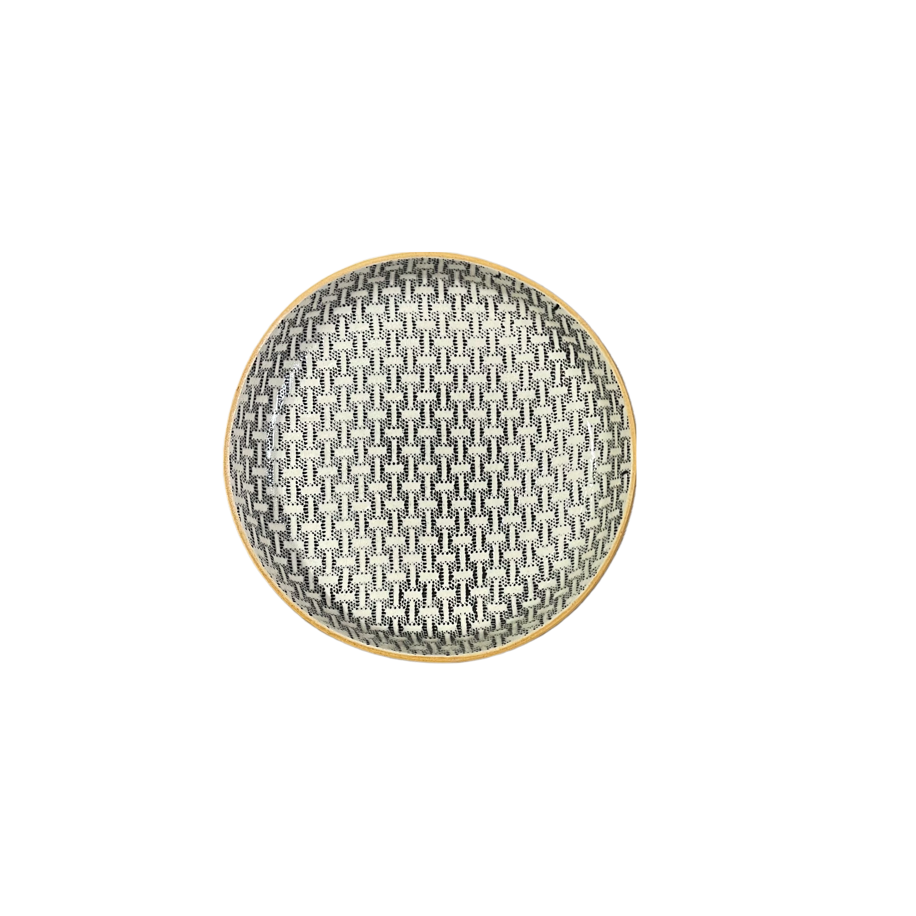 Small Round Cocktail Tray / Wicker Black