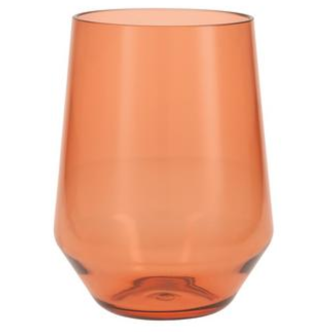 Sole Stemless Wine Glass, Terra Cotta