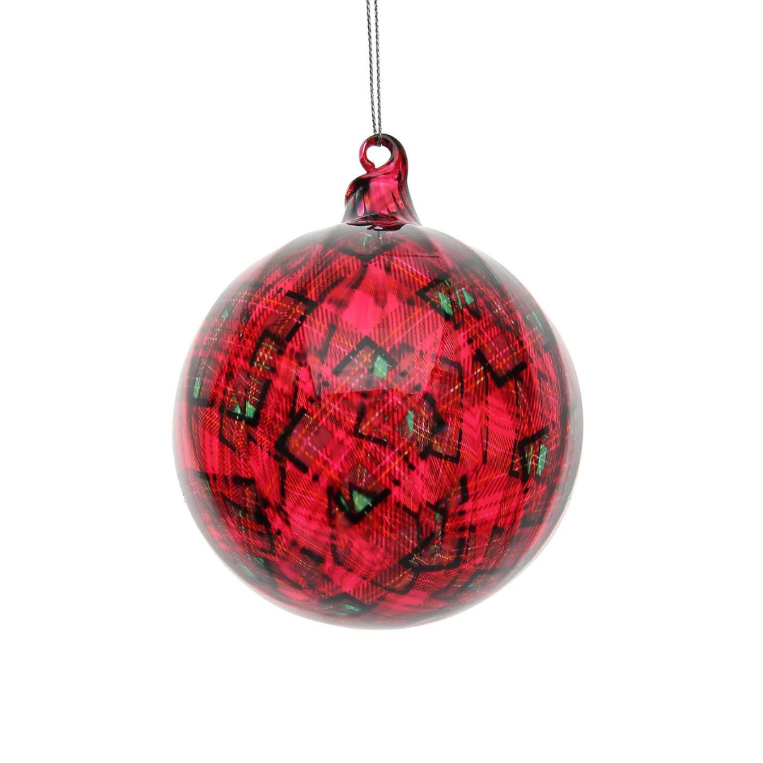 Spiral Plaid Ornament