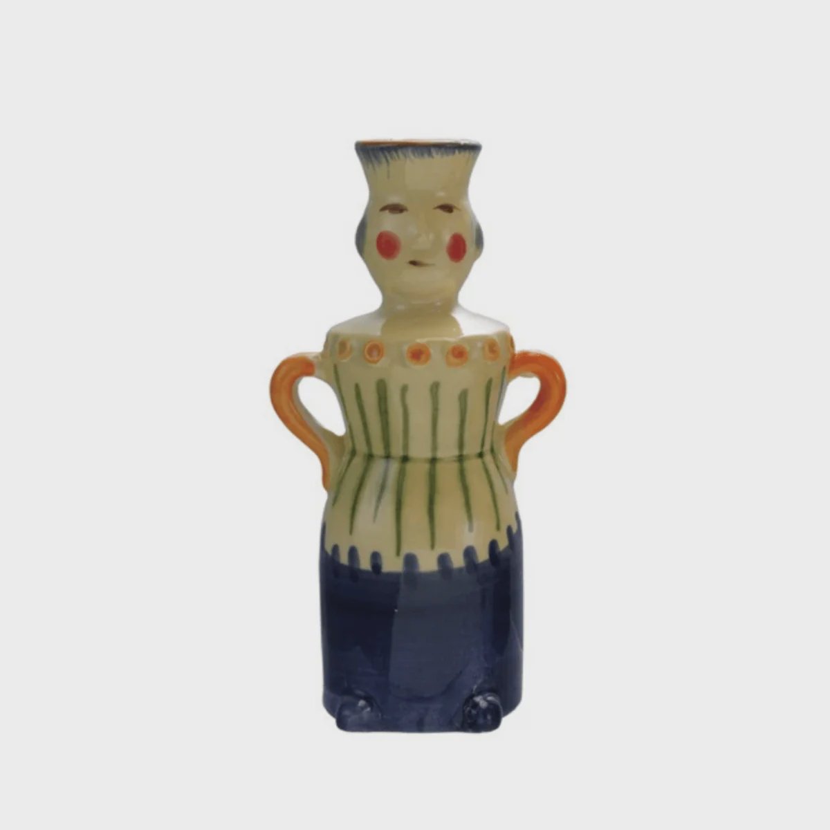 Stoneware Women Shaped Taper Holder