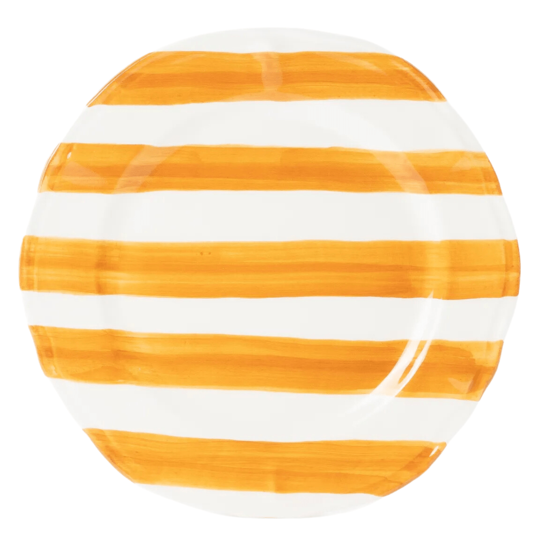 Striped Dinner Plate, Orange