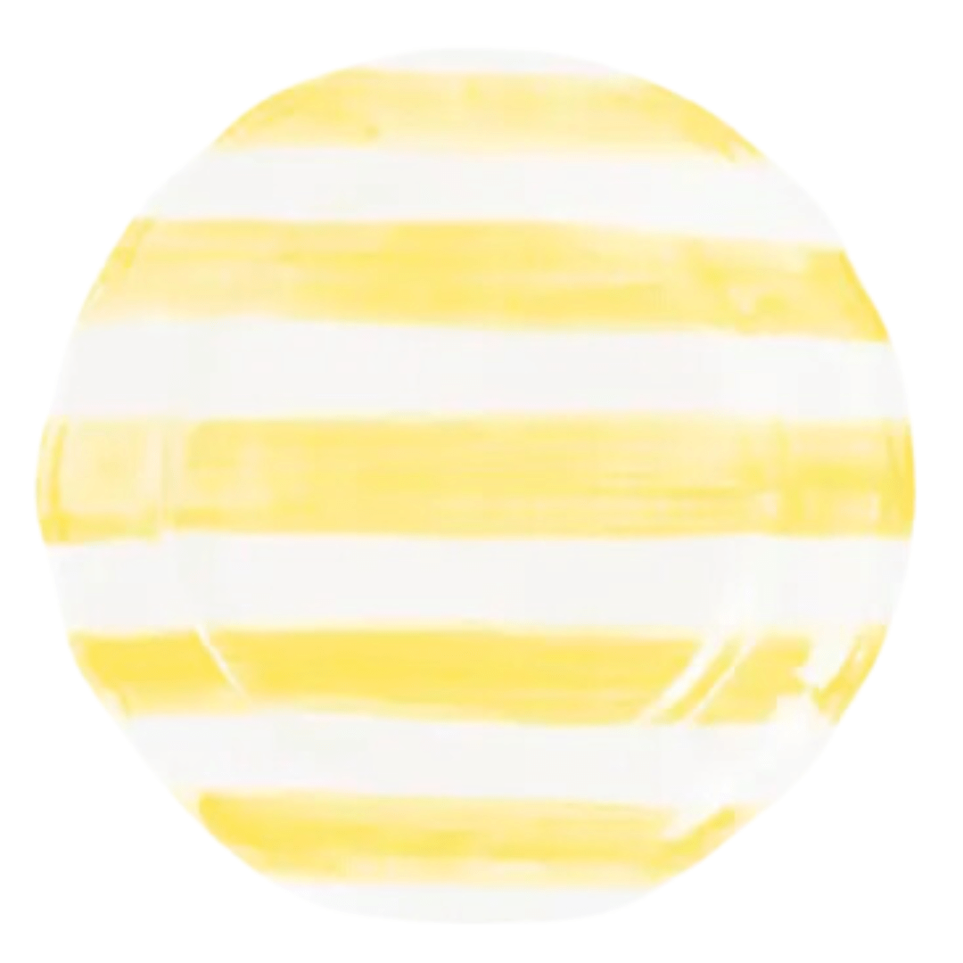 Striped Dinner Plate, Yellow