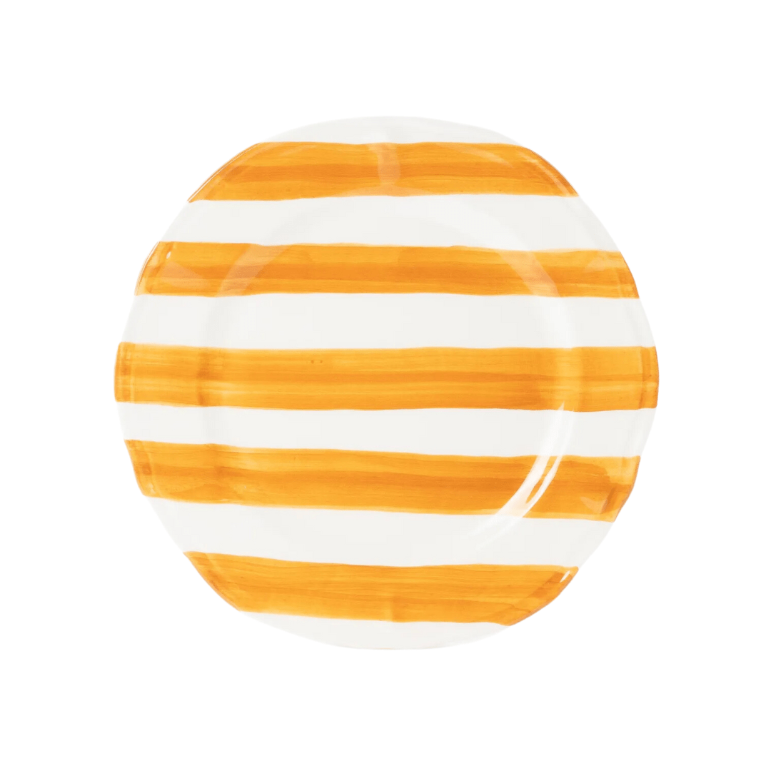 Striped Salad Plate, Orange