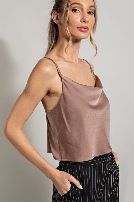 Cowl Neck Cami Tank Top / Coco