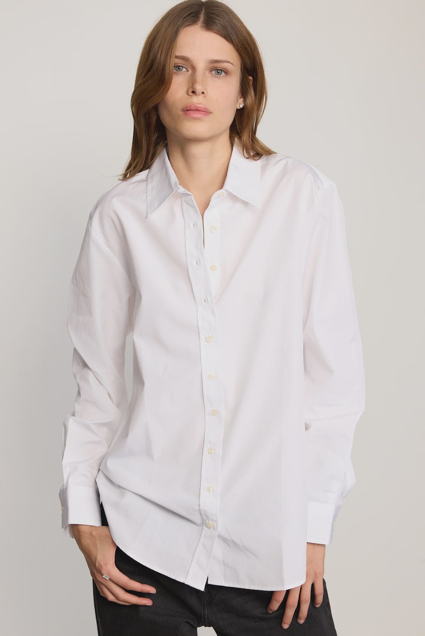 The Boyfriend Shirt / White Poplin