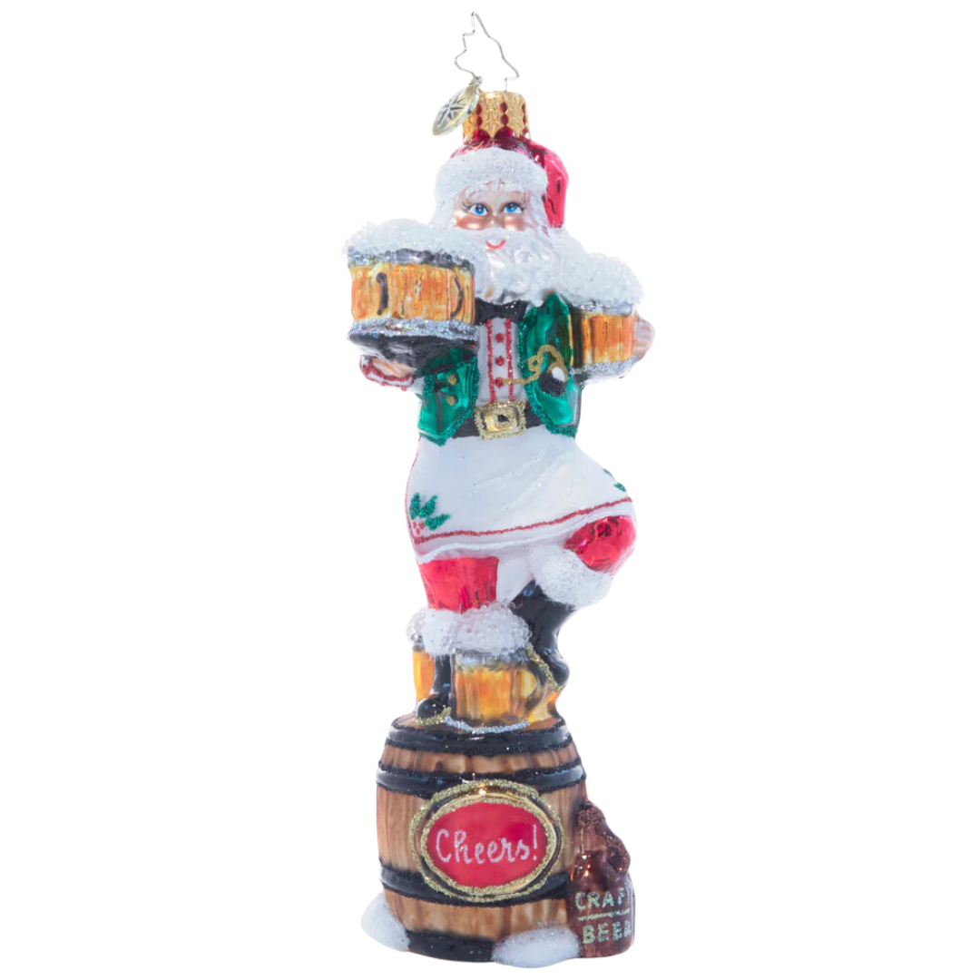 Three Cheers for Santa Ornament