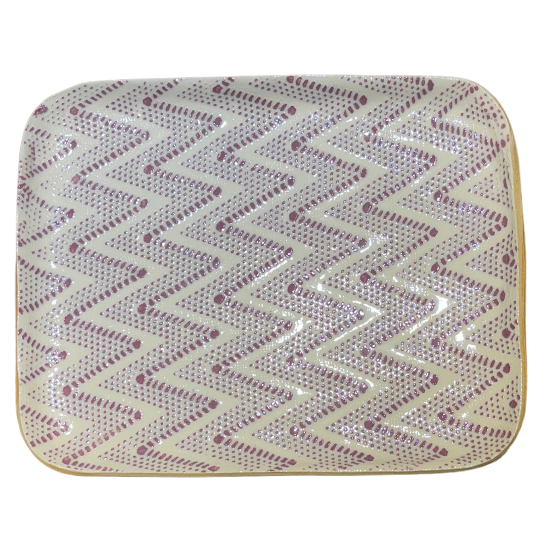 Tidbit Tray/ Chevron Berry