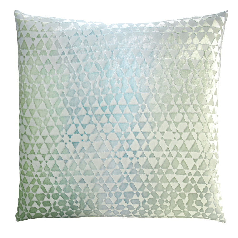 Triangles Velvet, Ice - Pillow