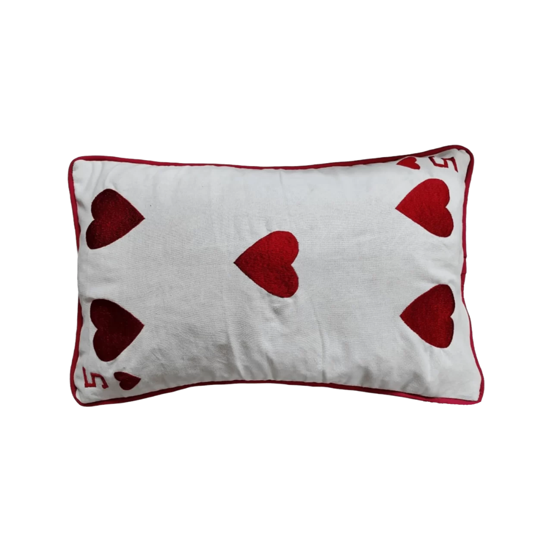 5 of Hearts Pillow