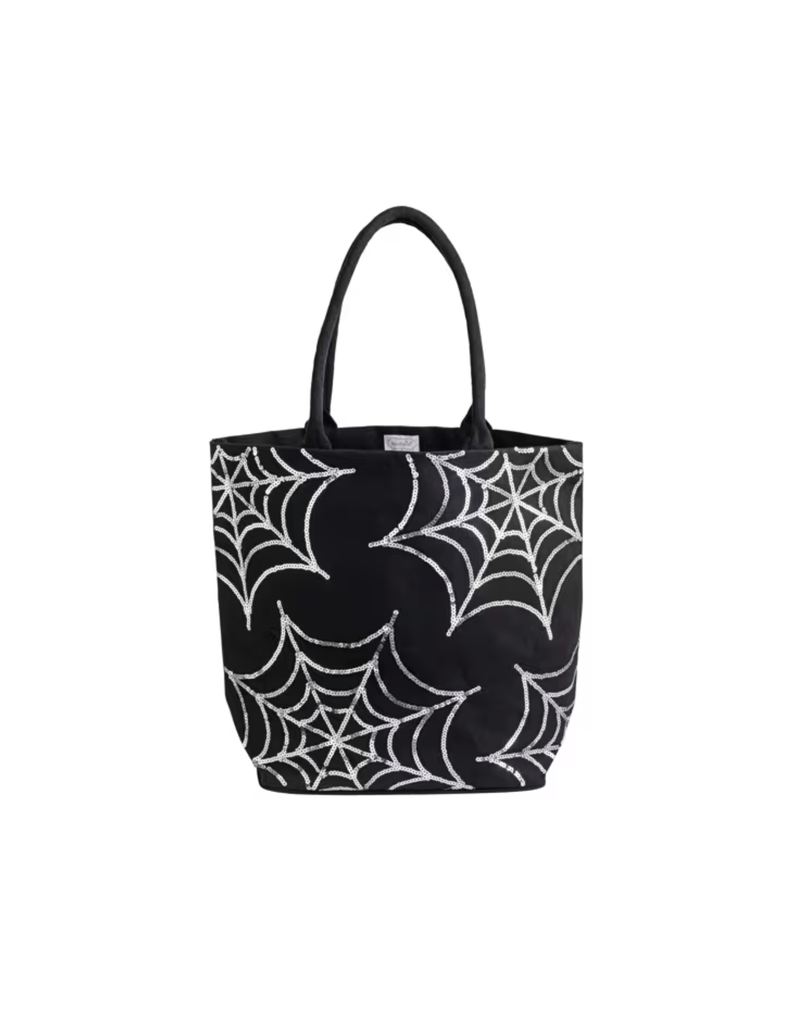 Spiderweb Sparkle Tote, Black