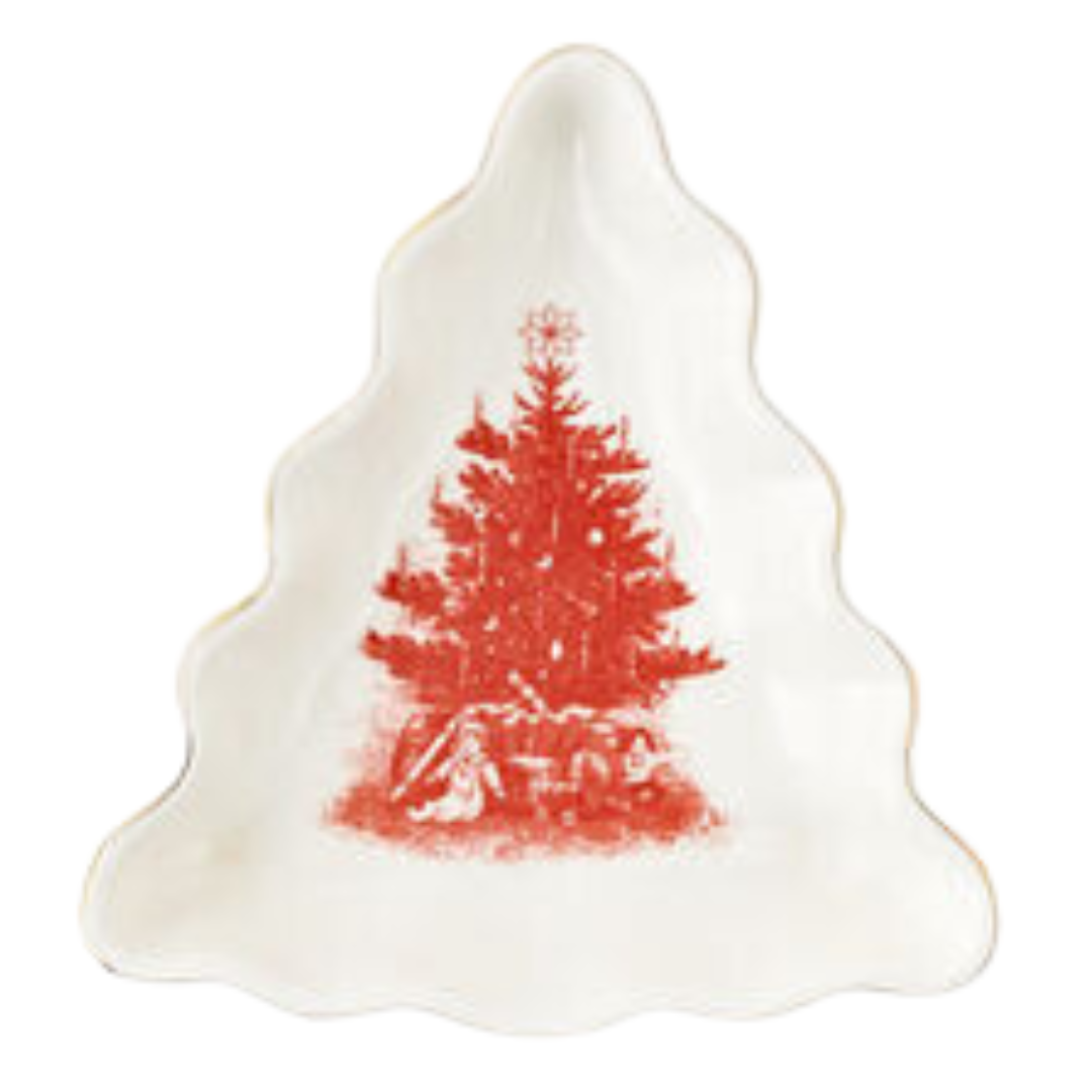 PRE-ORDER Vintage Tree- Candy Dish, Red
