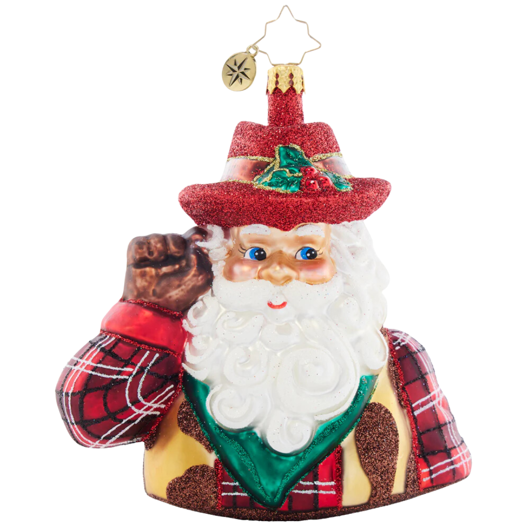 Western Holiday Salute Ornament