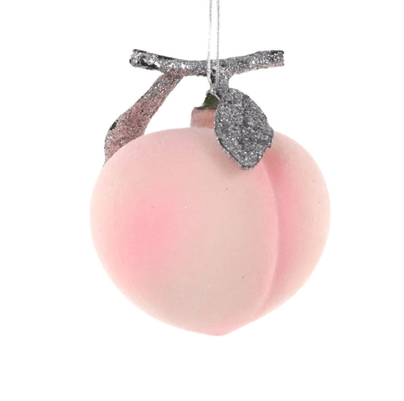 White Peach Ornament