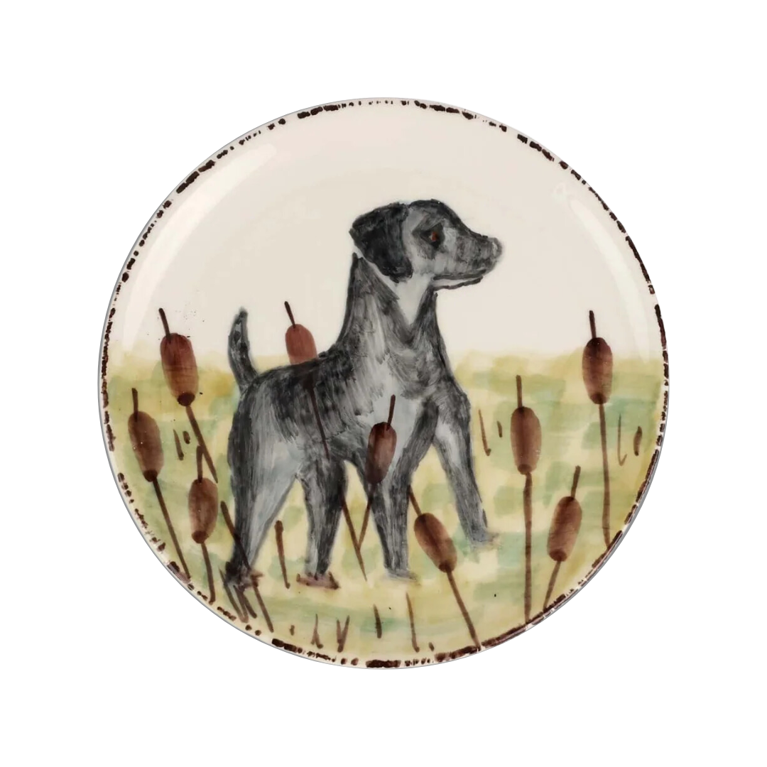 Wildlife, Black Hunting Dog  - Canape Plate