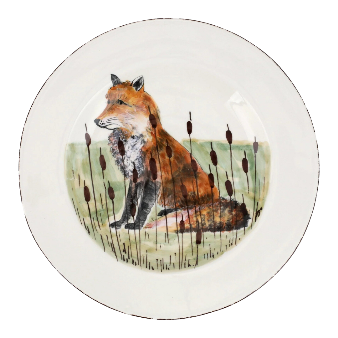 Wildlife, Fox -Rimmed Round Platter