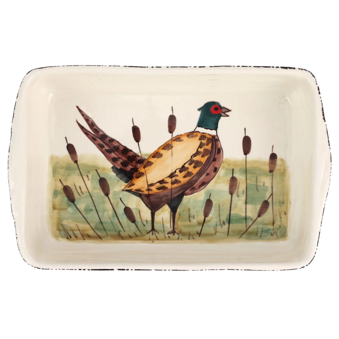 Wildlife, Pheasant  - Rectangular Baker