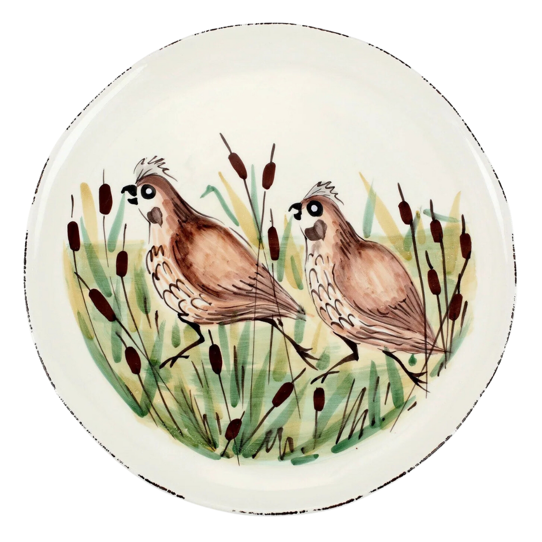 Wildlife, Quail - Round Platter